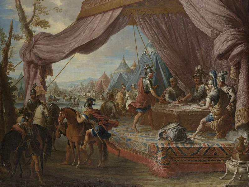 1667-Ignace Jacques Parrocel - Discussione sulla guerra in un accampamento romano - Museum of Fine Arts Ghent